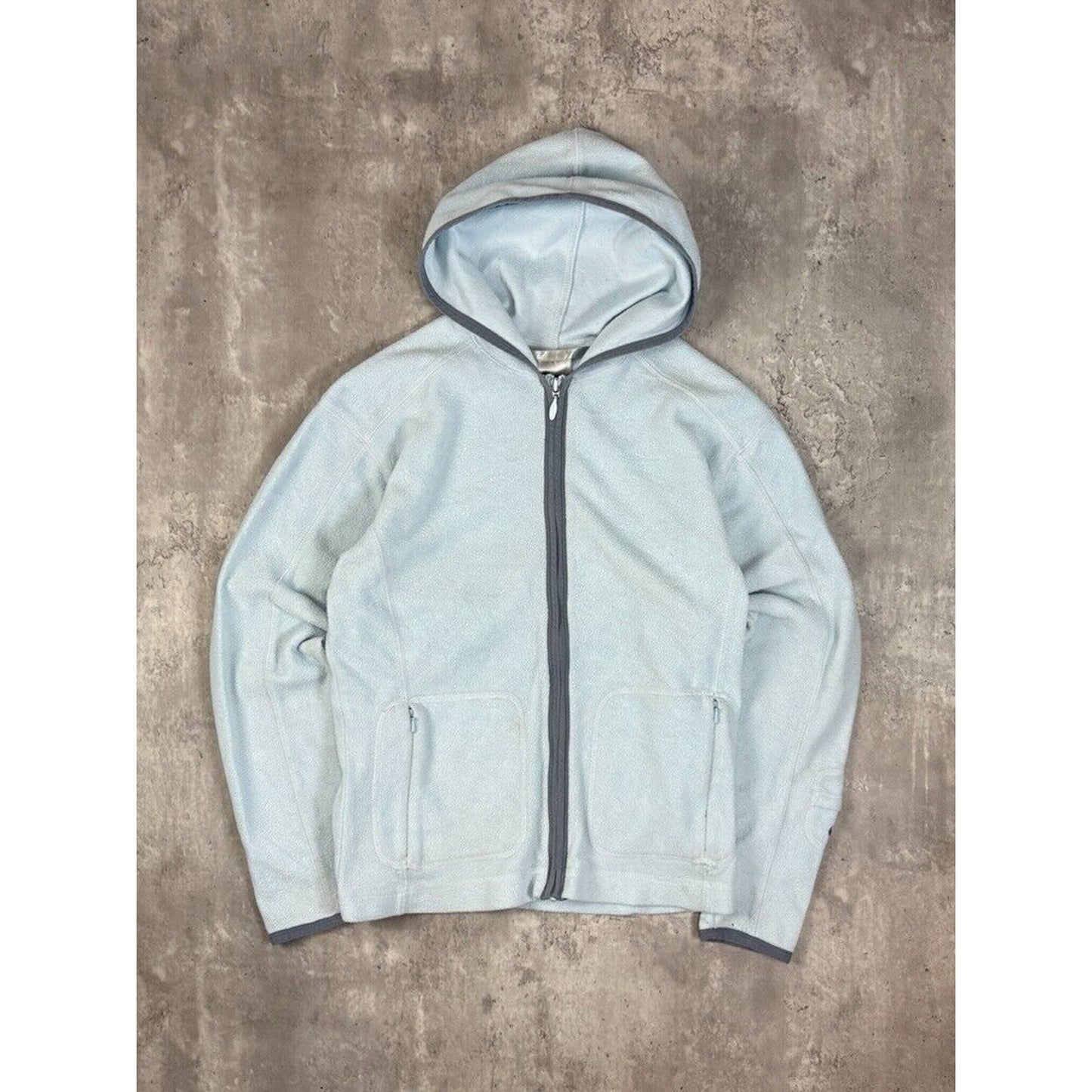 Vintage Womens Nike Embroidered Fleece Full Zip Hooded Sweatshirt Size Medium