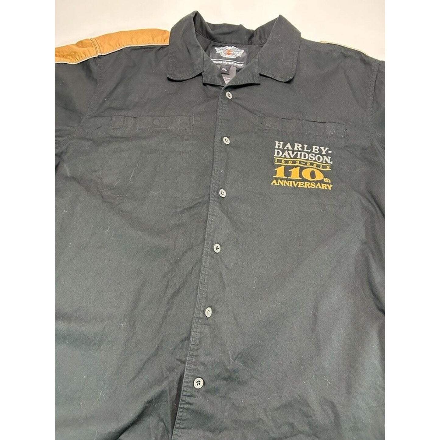 Harley Davidson 100th Anniversary Short Sleeve Button Up Shirt Size XXL