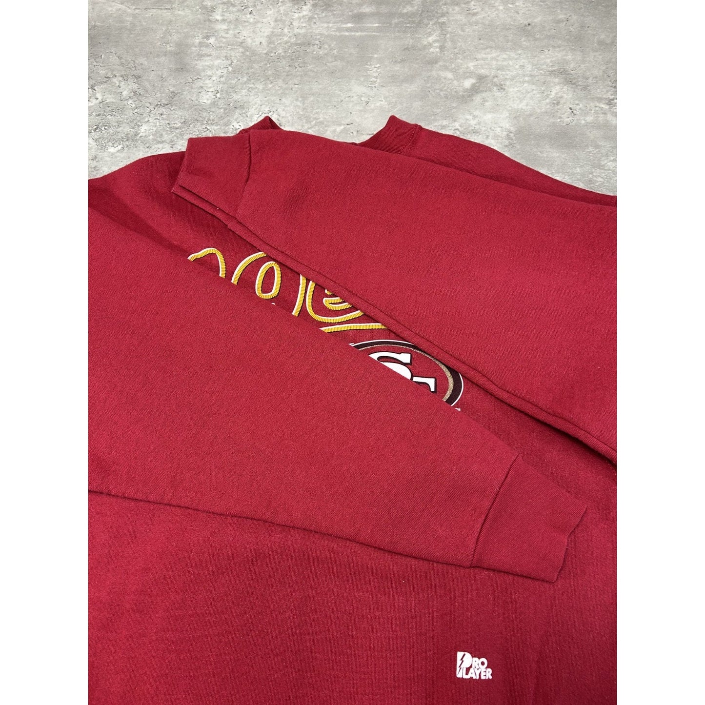 Vintage 1996 San Francisco 49ers NFL Graphic Spellout Football Sweatshirt Sz XL