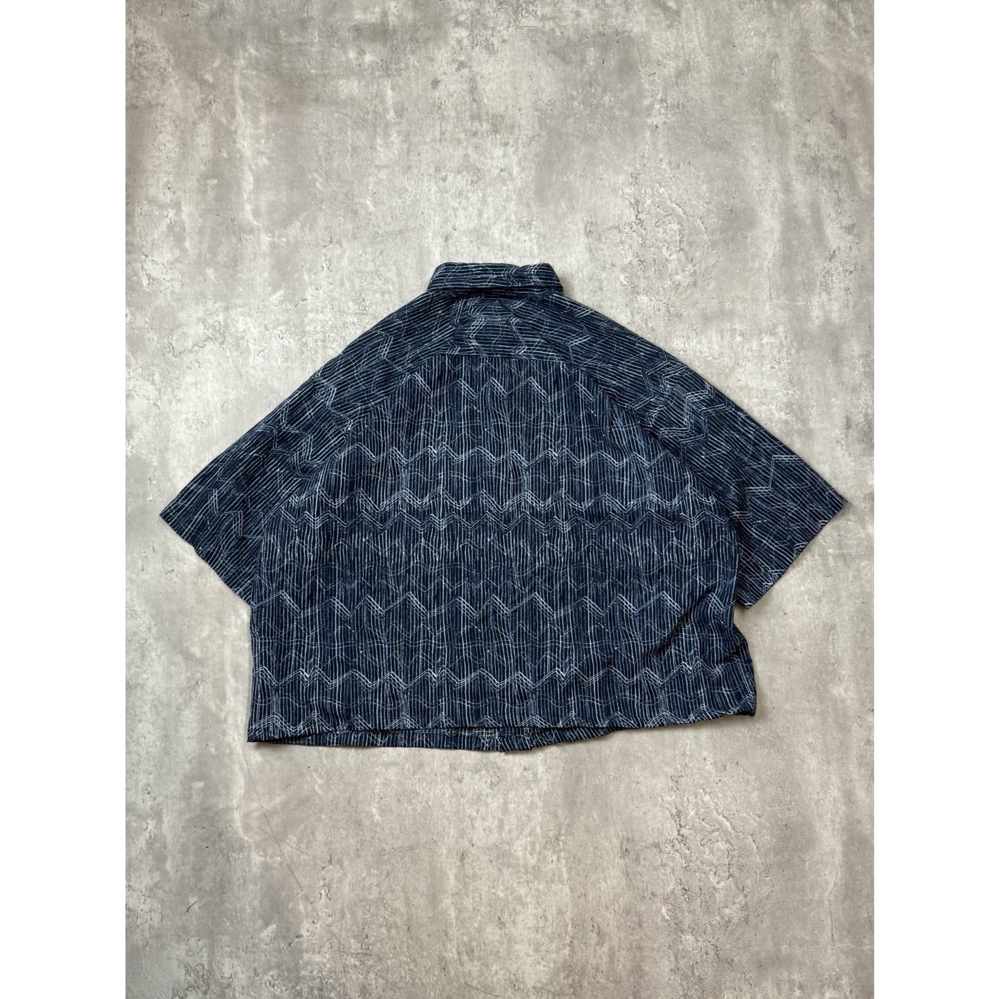 Vintage 90s St Johns Bay Abstract Print Reworked Cropped Button Up Shirt Large