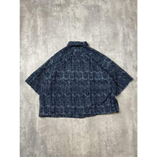 Vintage 90s St Johns Bay Abstract Print Reworked Cropped Button Up Shirt Large