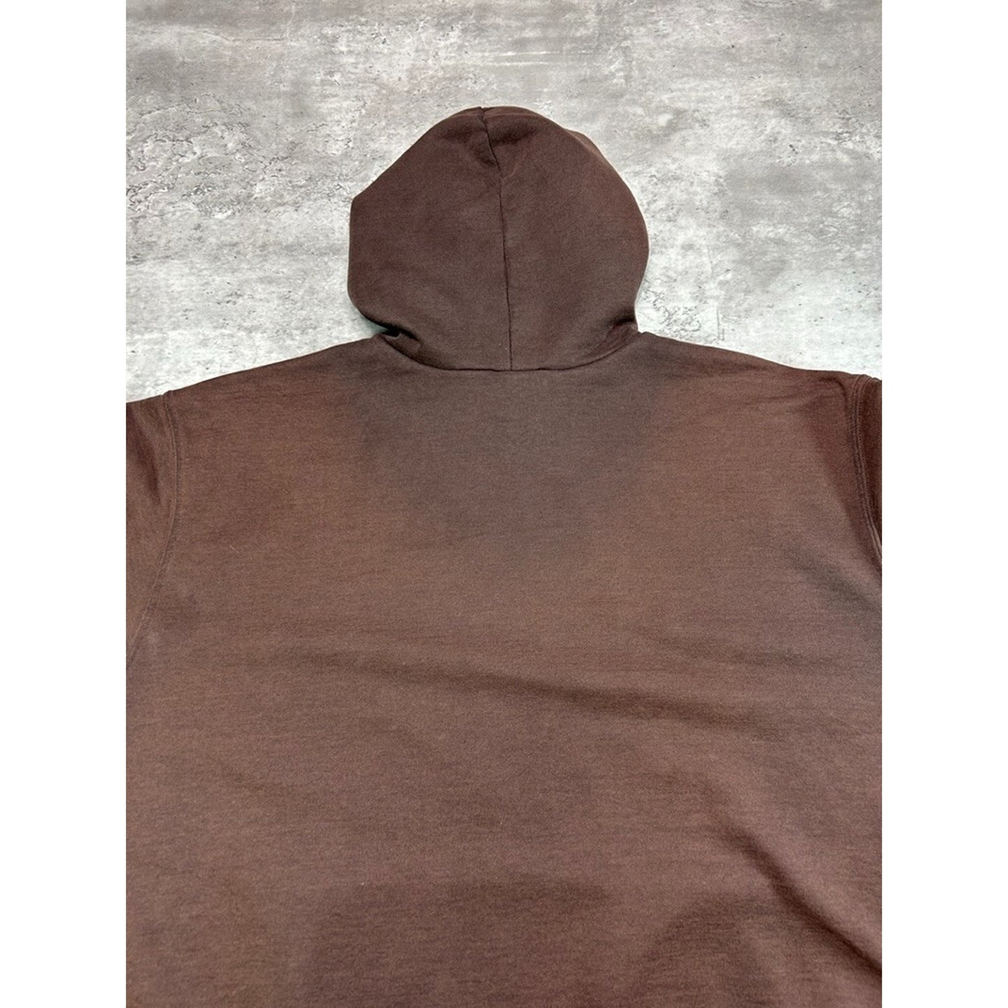 Vintage Carhartt Sleeve Spellout Workwear Hooded Sweatshirt Size Large Brown
