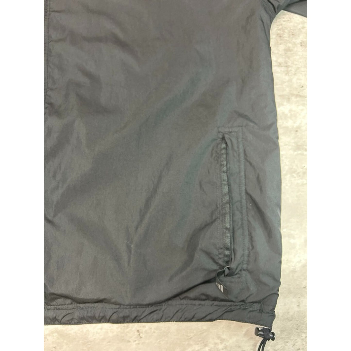 Vintage 90s Adidas Reversible Nylon Full Zip Windbreaker Jacket Size XXL Black