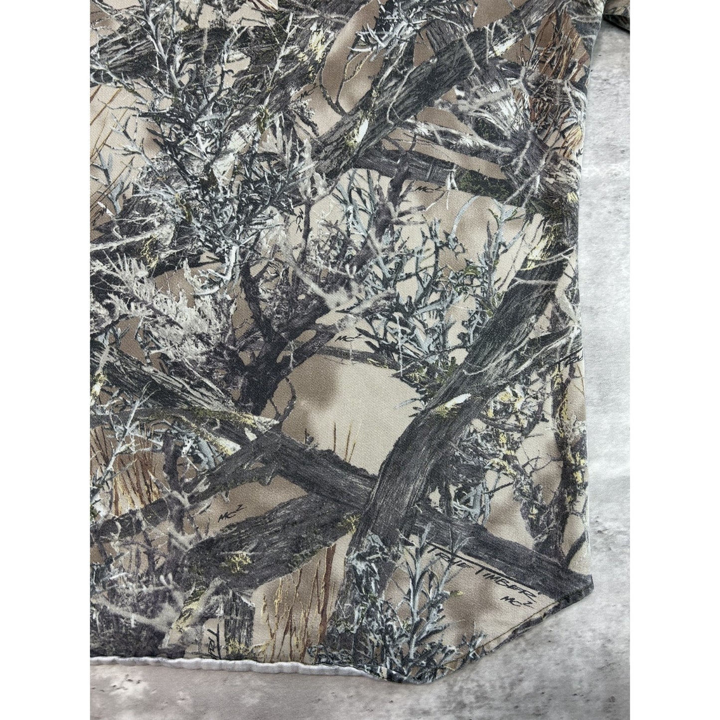 Vintage True Timber Hunting Camo Long Sleeve Button Up Shirt Size XL