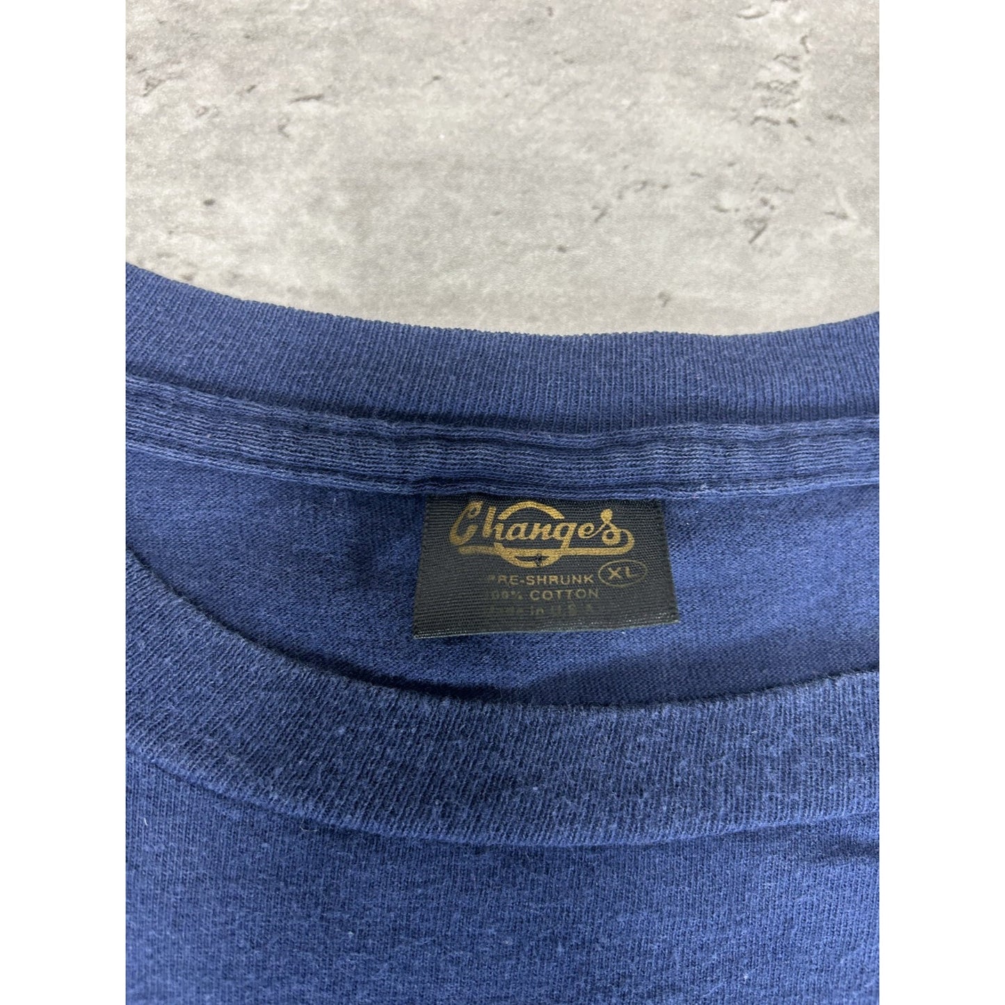 Vintage 90s Pimpercrombie And Bitch Parody Spellout T-Shirt Size XL Blue