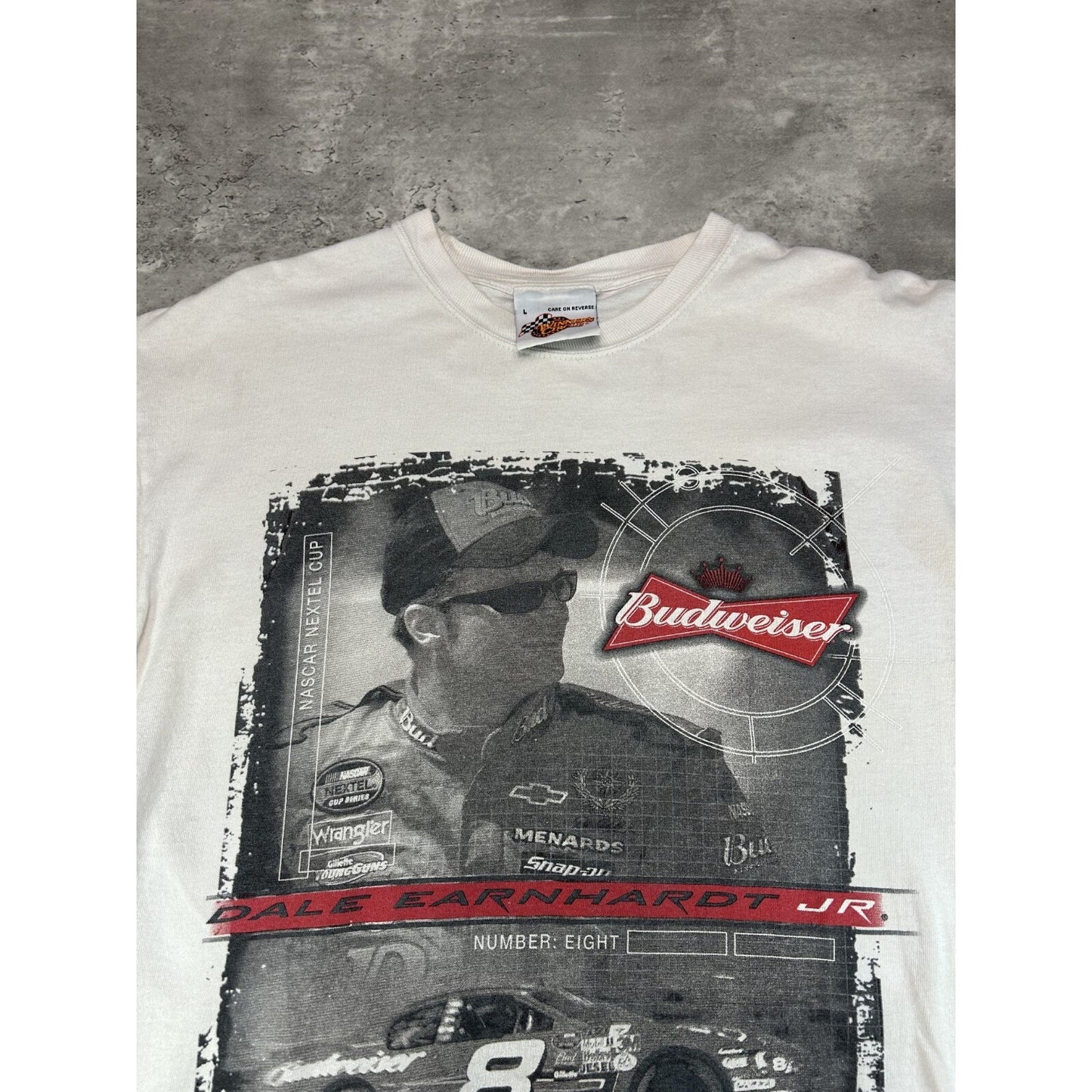 Vintage 2000 Dale Earnhardt Budweiser Racing Nascar Graphic T-Shirt Size Large