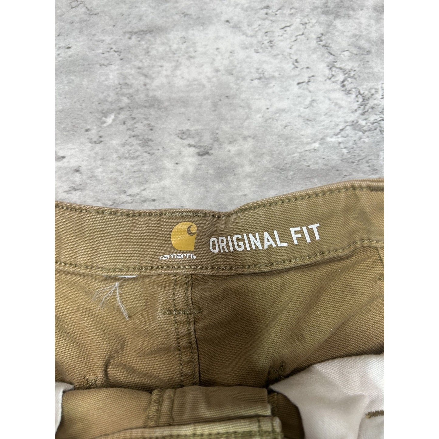 Carhartt Canvas Workwear Carpenter Shorts Size 32 Beige