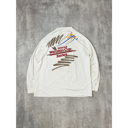 Vintage 1992 Nascar Winston Cup Series Racing Long Sleeve T-Shirt Size XL White
