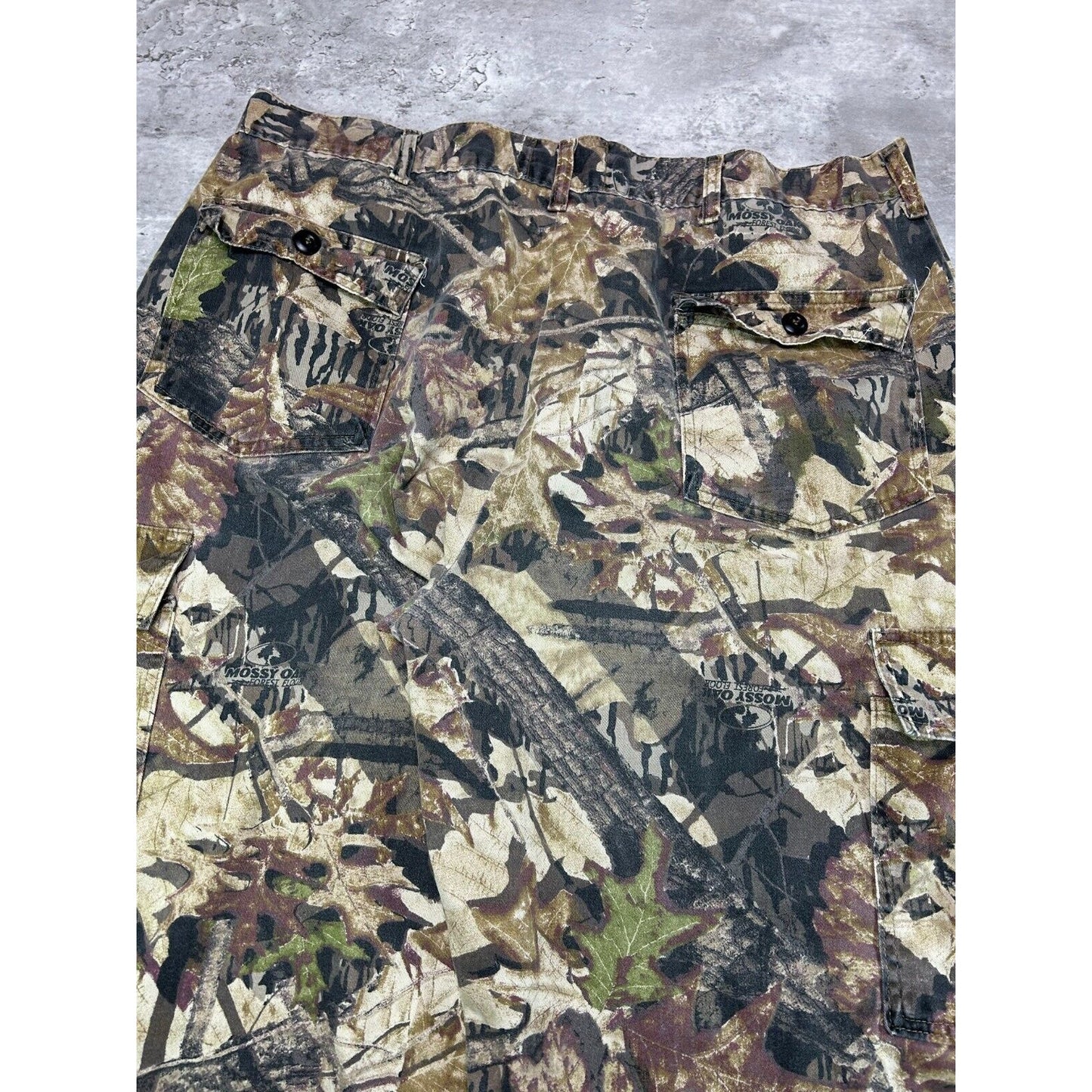 Vintage Jerzees Mossy Oak Forest Floor Camo Cargo Hunting Pants Size 41