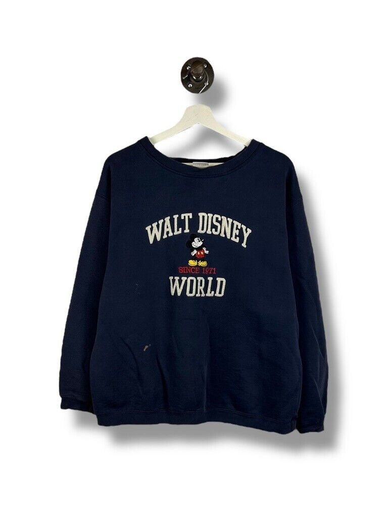 Vintage Walt Disney World Mickey Mouse Destination Graphic Sweatshirt Size Large