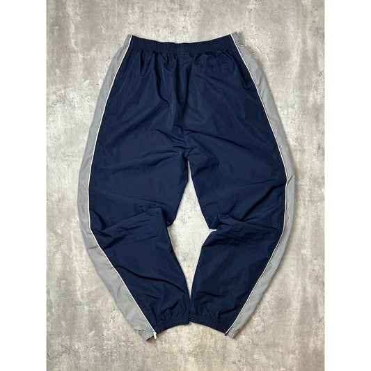 Vintage 2000s Reebok Embroidered Logo Nylon Track Pants Size XL Navy Blue