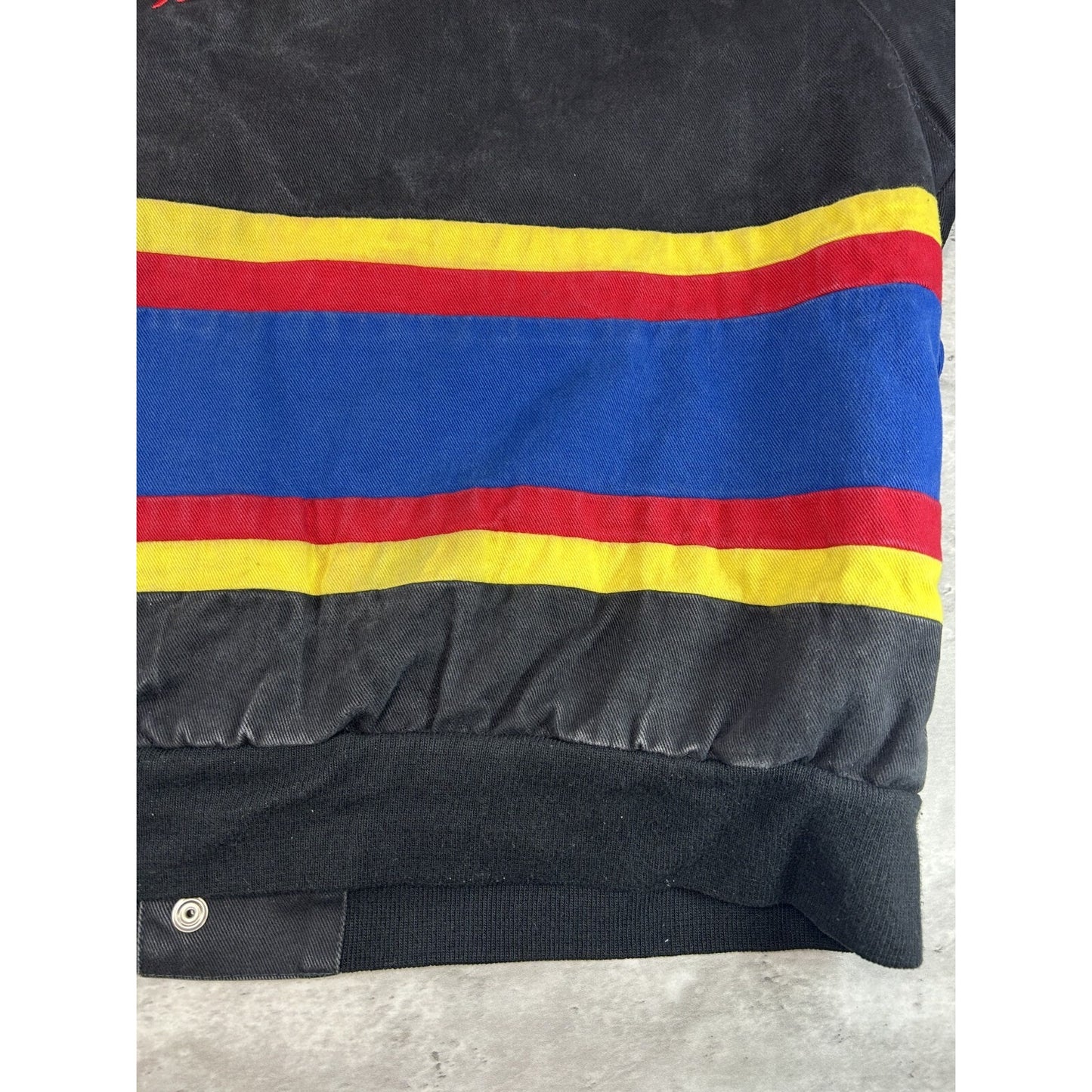 Vintage 90s Jeff Hamilton Nascar Embroidered Spellout Race Jacket Size 4XL