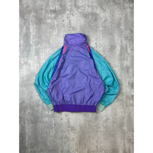 Vintage 90s Women's Nike Embroidered Logo Full ZIp Windbreaker Jacket Size Med