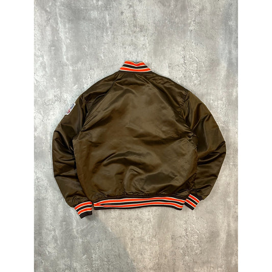 Vintage 90s Cleveland Browns NFL Starter Satin Bomber Jacket Size Large