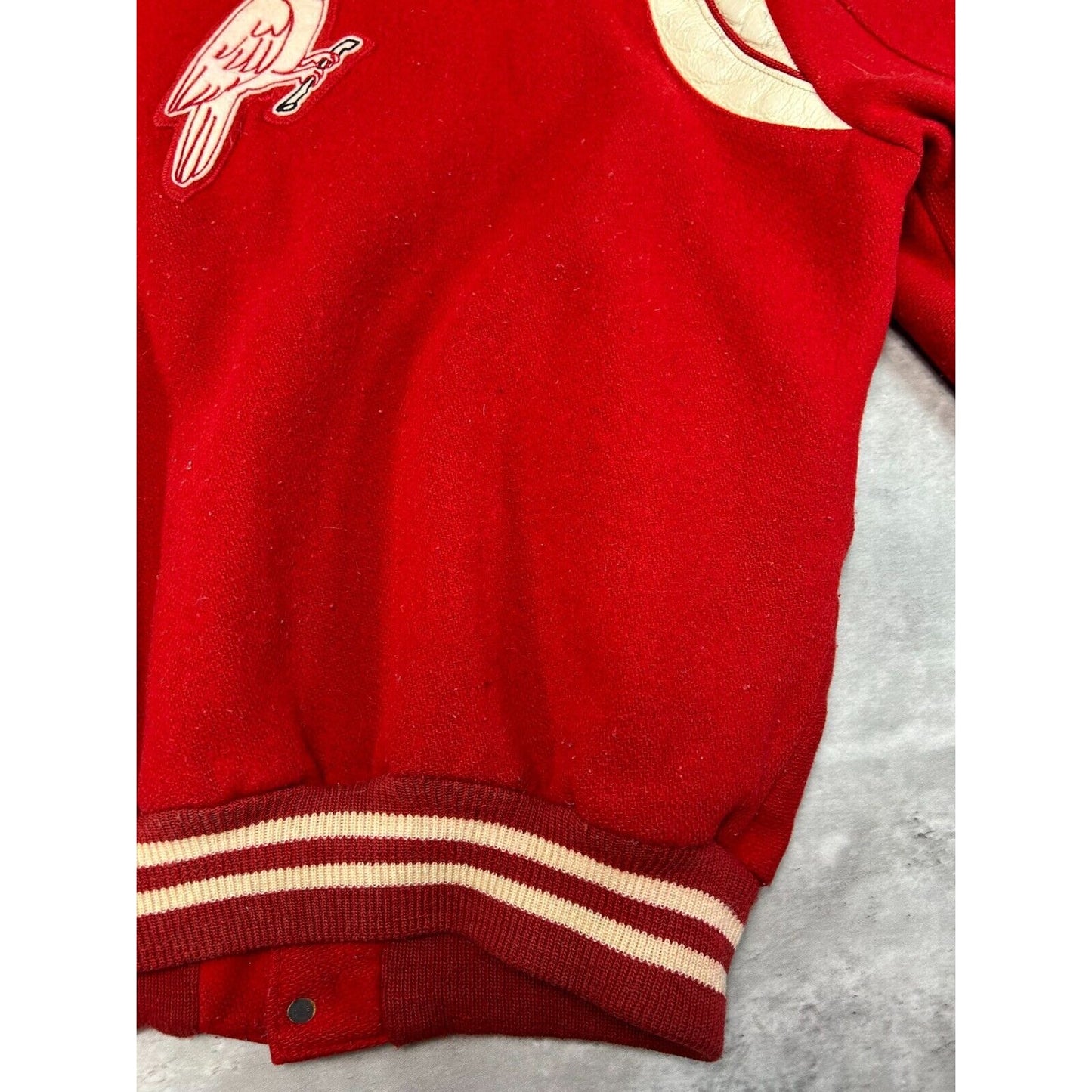 Vintage 1972 New Bremen Embroidered Collegiate Varsity Bomber Jacket Size Large