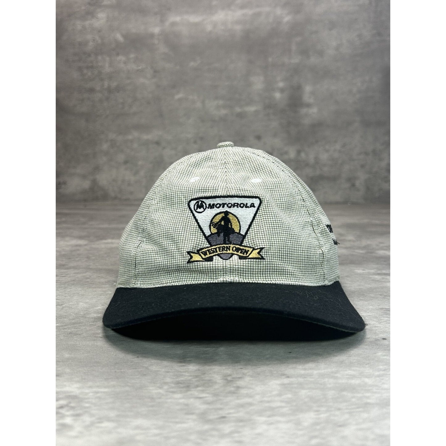 Vintage 90s Motorola Western Open Embroidered Golfing Snapback Hat OSFA