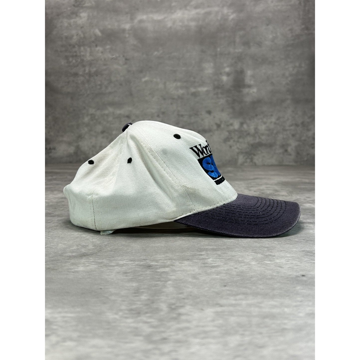 Vintage 90s Wordperfect Six.0 Embroidered Spellout Snapback Hat OSFA White