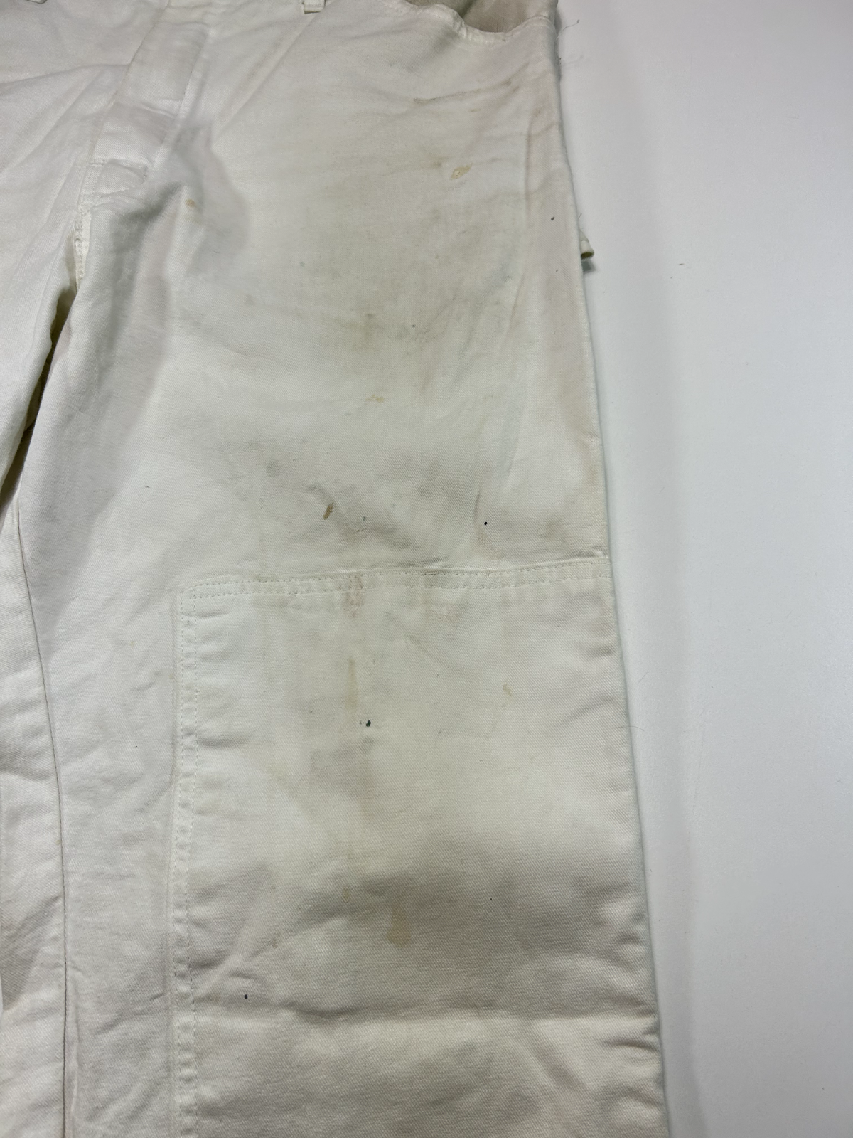 Vintage Dickies Canvas Workwear Carpenter Painters Pants Size 36 White