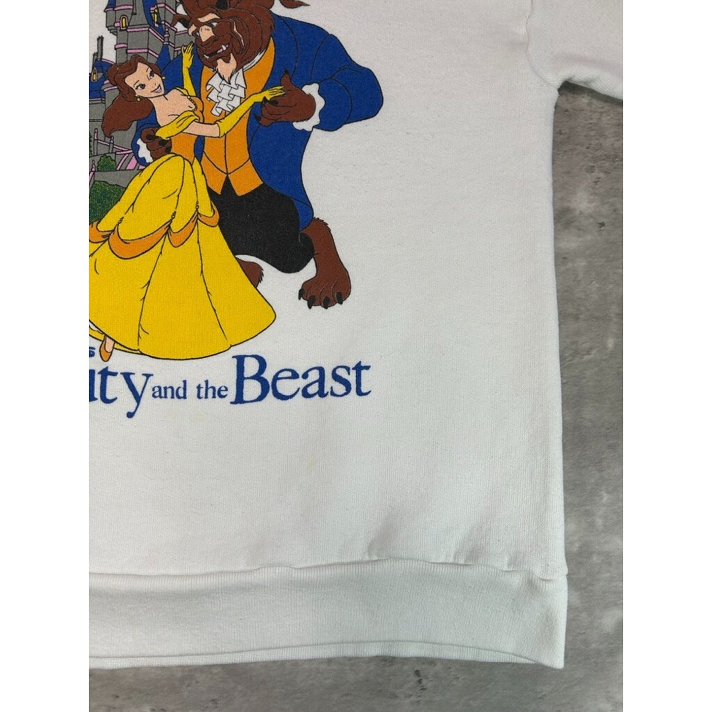 Vintage 80s/90s Disney Beauty Of The Beast Movie Promo Sweatshirt Size Small