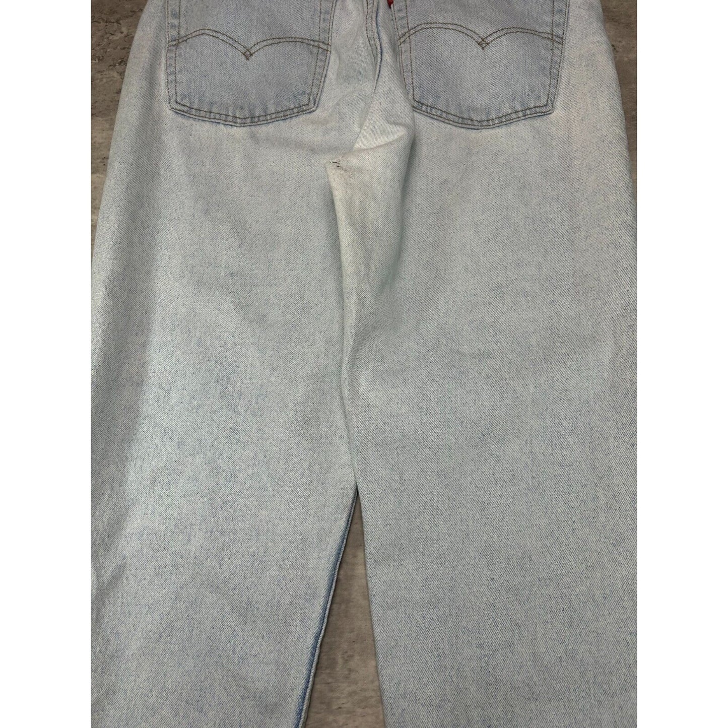 Vintage 90s Levis Red Tab Light Wash Loose Fit Denim Pants Size 38 Blue