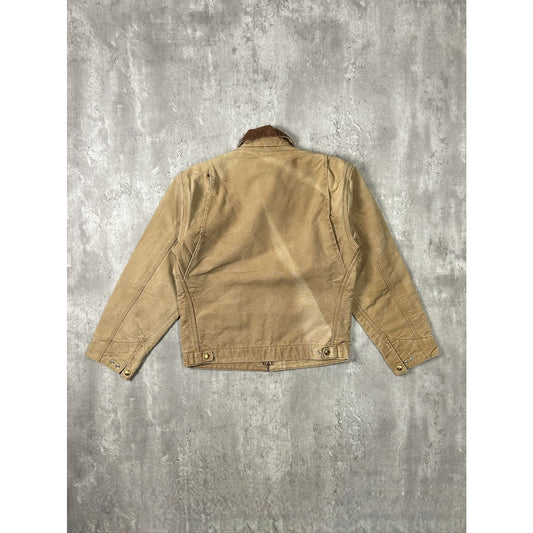 Vintage 90s Carhartt Blanket Lined Canvas Workwear Detroit Jacket Size Small