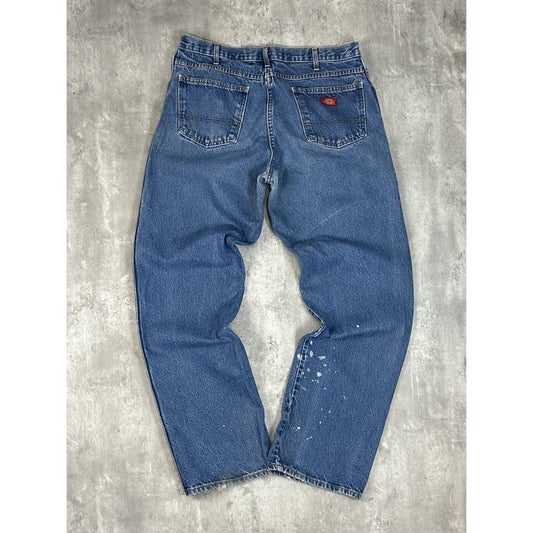 Dickies Dark Wash Denim Workwear Denim Pants Size 36 Blue