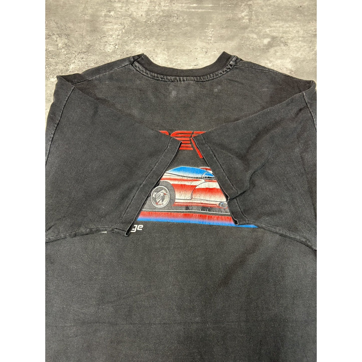 Vintage 90s Dodge Viper Car Graphic T-Shirt Size XL Black