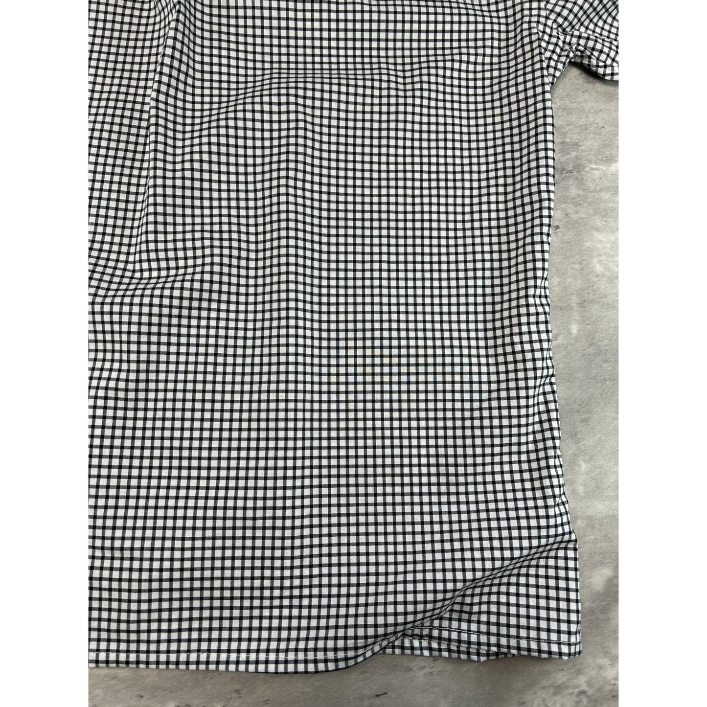 Polo Ralph Lauren Checkered Print Reworked Cropped Button Up Shirt Size Small