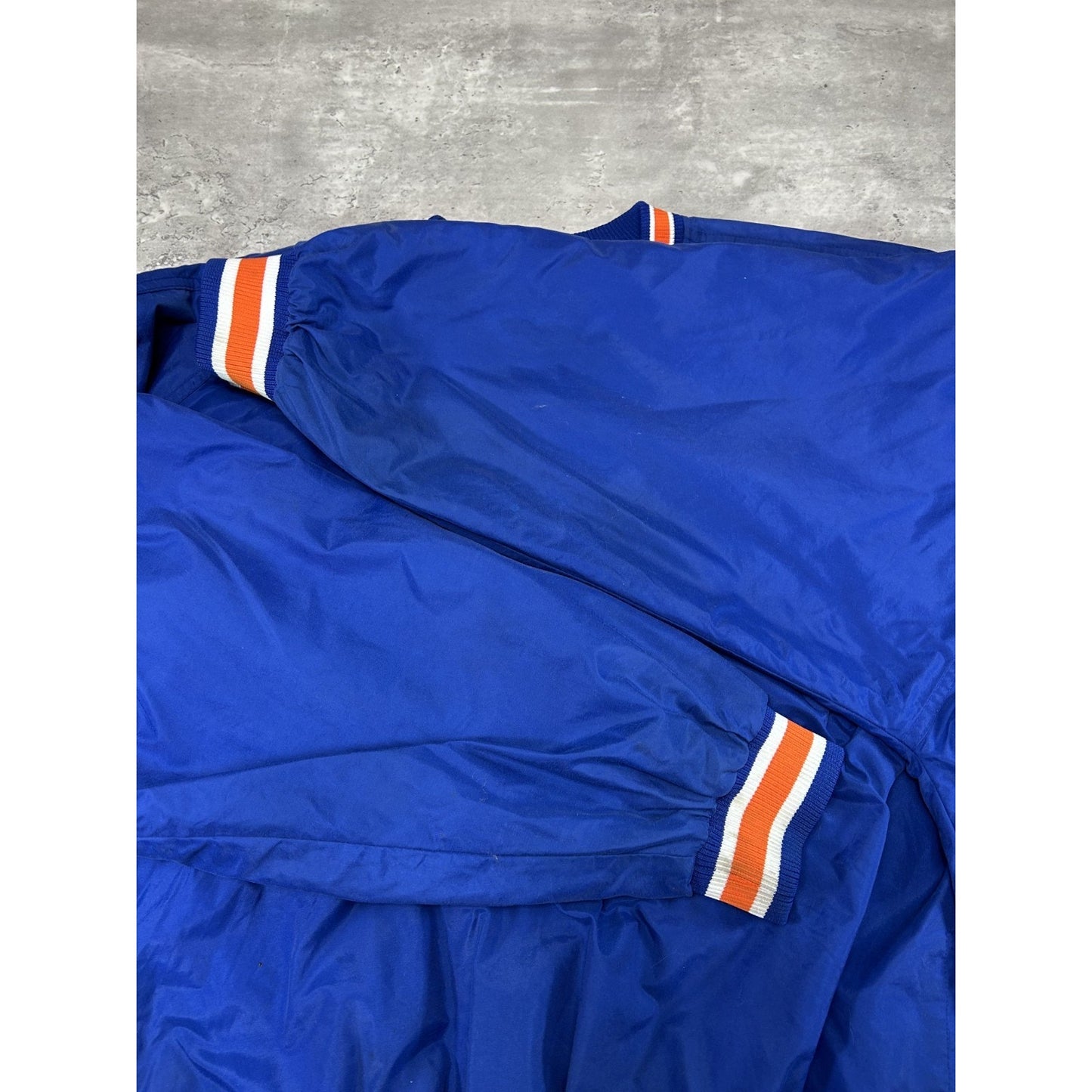 Vintage 90s New York Mets MLB Embroidered 1/4 Button Nylon Starter Jacket Sz 2XL