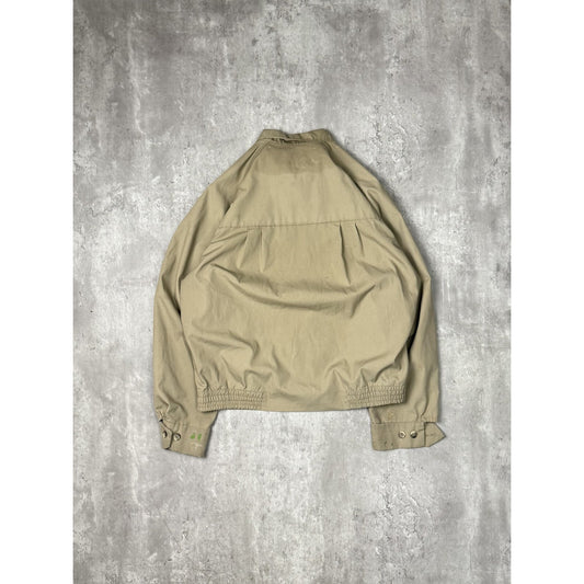 1970s English Squire Paint Splattered Full Zip Ricky Jacket Size Large Beige