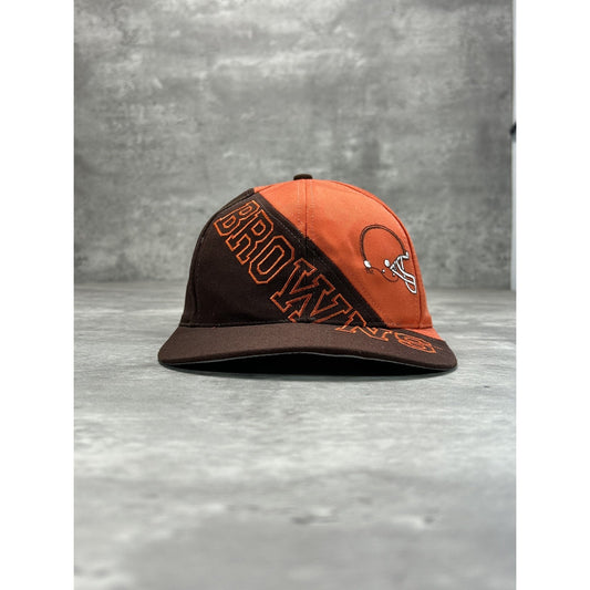 Vintage 90s Cleveland Browns NFL Embroidered Logo Snapback Hat YOUTH