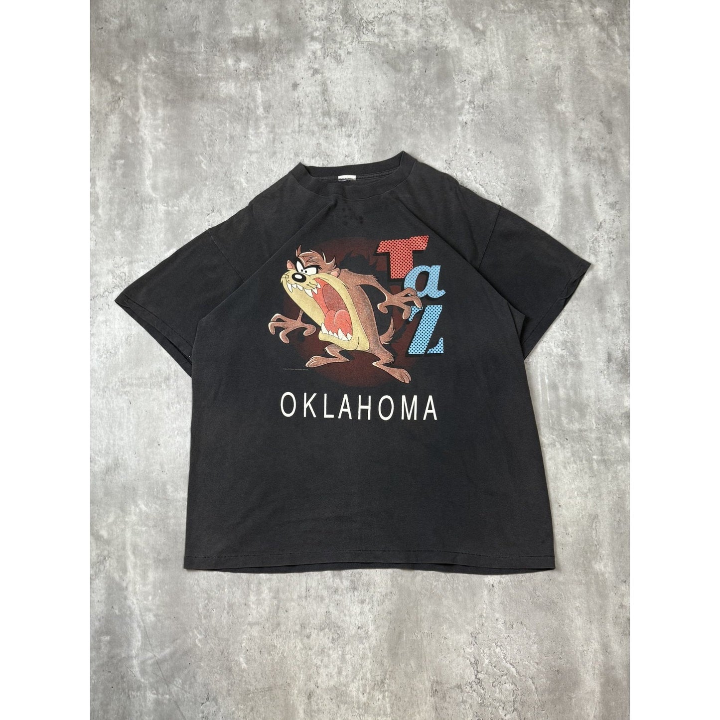 Vintage 1994 Looney Tunes Taz Oklahoma TV Show Promo Graphic T-Shirt Size XL
