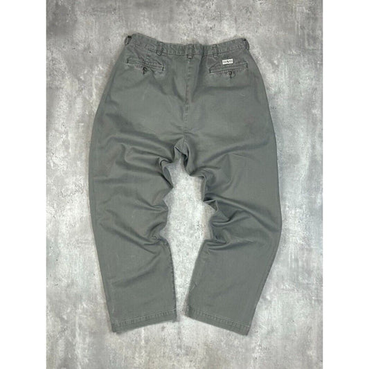 Vintage Polo Ralph Lauren Darted Chino Trouser Style Pants Size 35 Gray