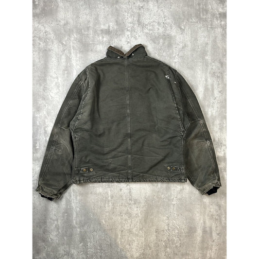 Vintage Carhartt Insulated Canvas Workwear Cropped Arctic Jacket Size 2XLT