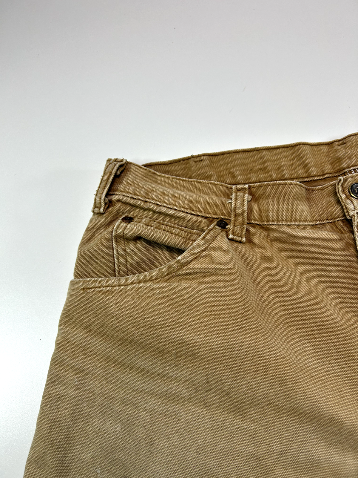 Vintage Dickies Canvas Work Wear Carpenter Pants Size 32W Beige