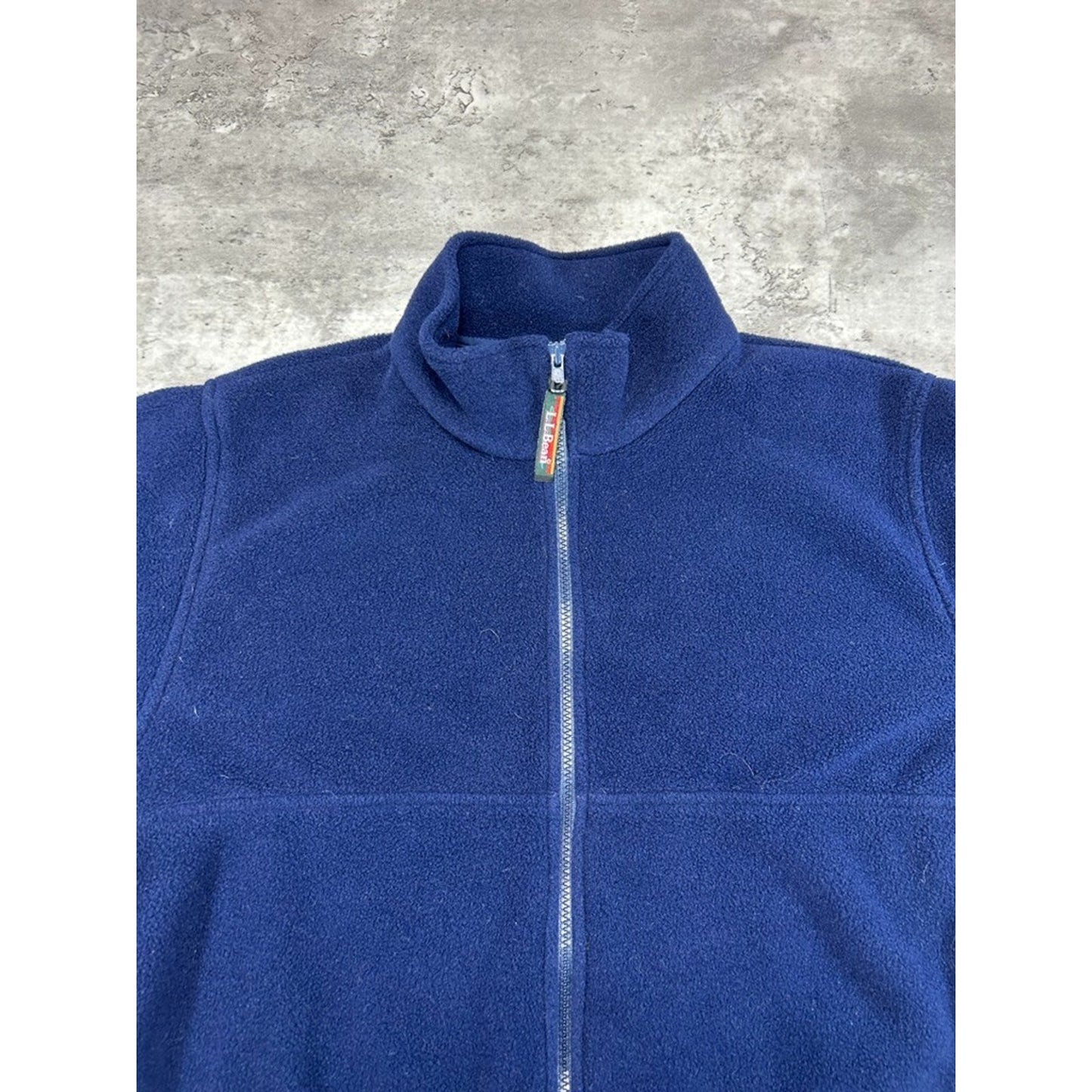 Vintage Womens L.L. Bean Full Zip Fleece Sweatshirt Size Large Blue