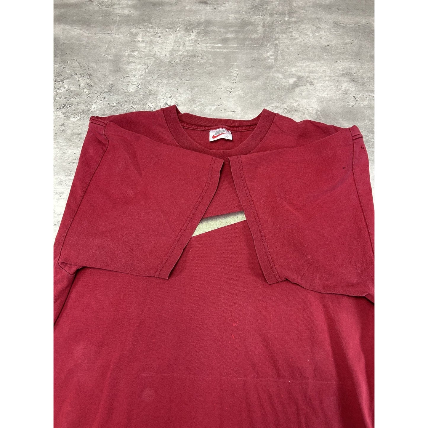 Vintage 90s Nike Big Graphic Swoosh Two Tone T-Shirt Size 2XL