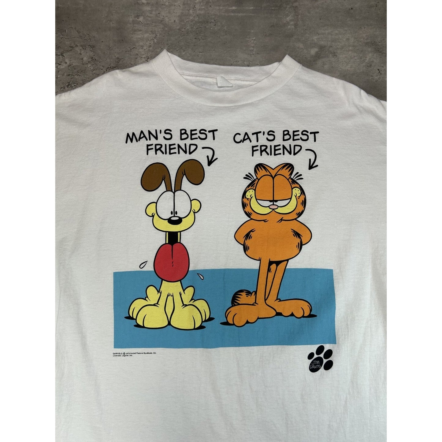 Vintage 90s Garfield Cats Best Friend Cartoon Promo Graphic T-Shirt Size XXL