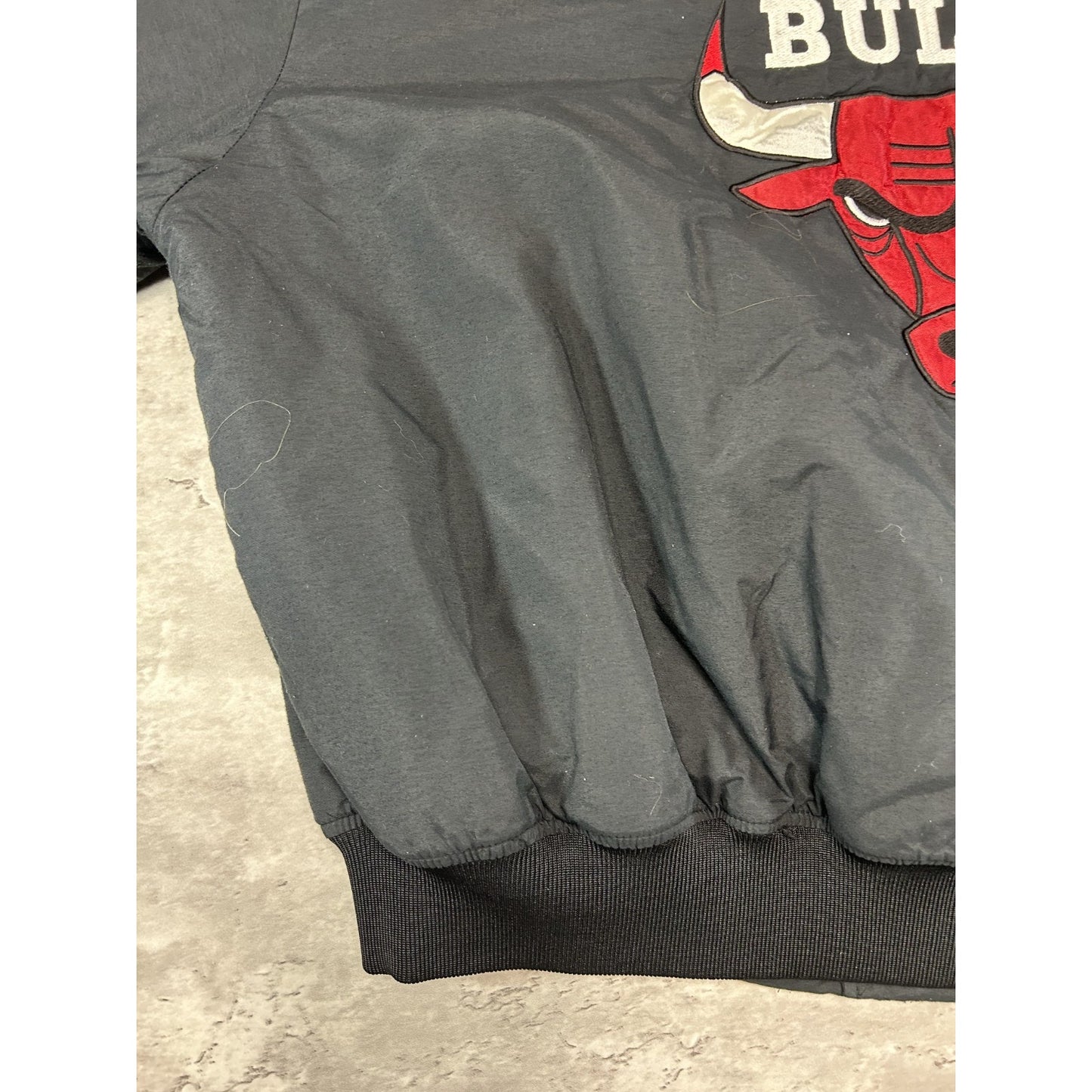 Vintage 80s Chicago Bulls NBA Embroidered Logo Bomber Jacket Size XL