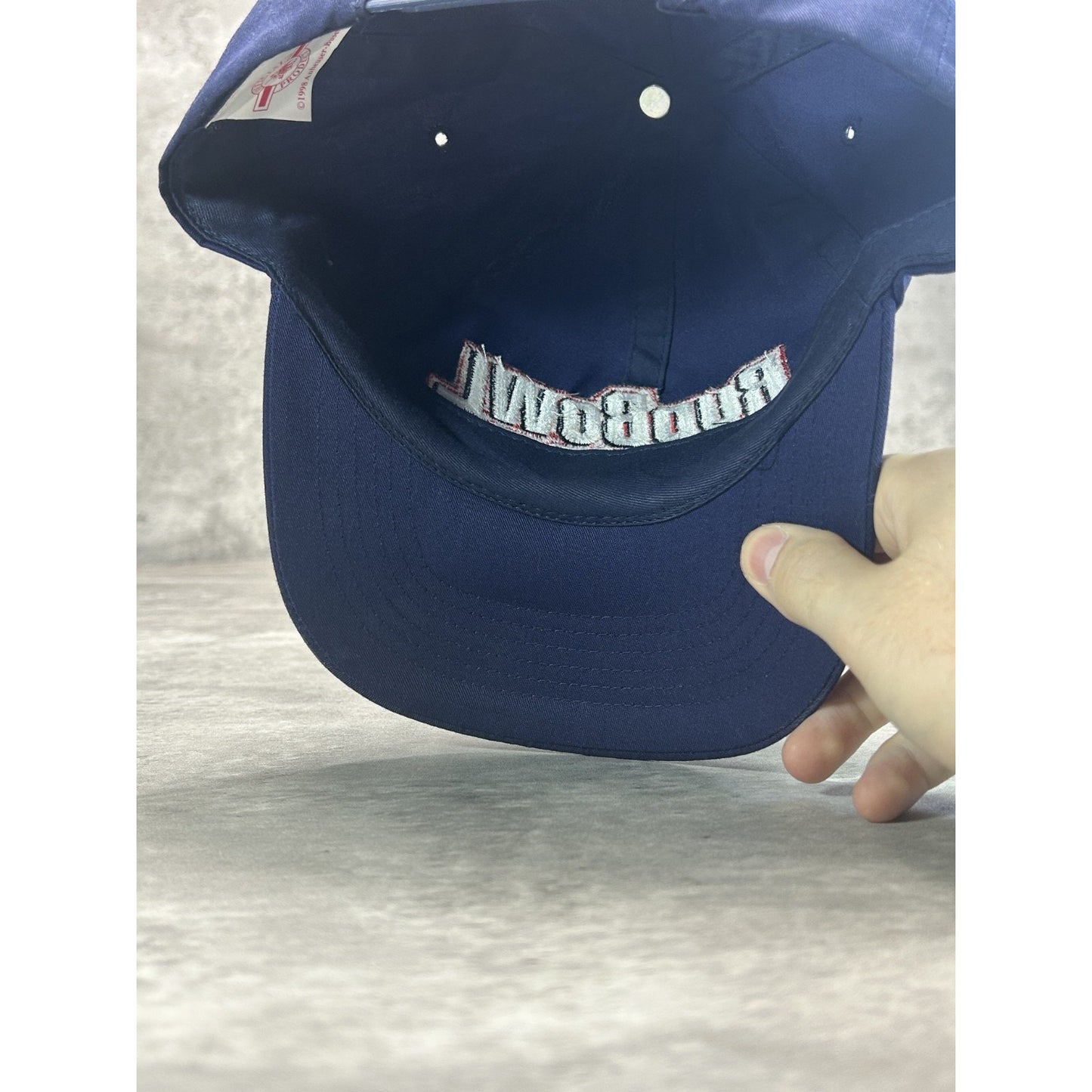 Vintage Bud Bowl 2000 Embroidered Spellout Football Snapback Hat OSFA