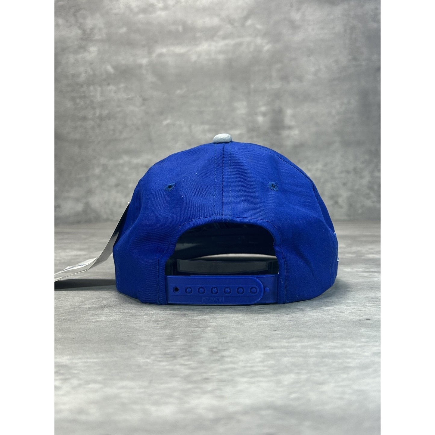 Vintage 90s Detroit Lions NFL Sports Specialties Script Snapback Hat OSFA Blue