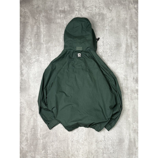 Vintage Chaps Ralph Lauren Embroidered 1/2 Zip Anorak Jacket Size XL Green