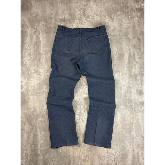 Vintage 1970s Levis Strauss Wide Leg Blue Trouser Style Pants Size 34