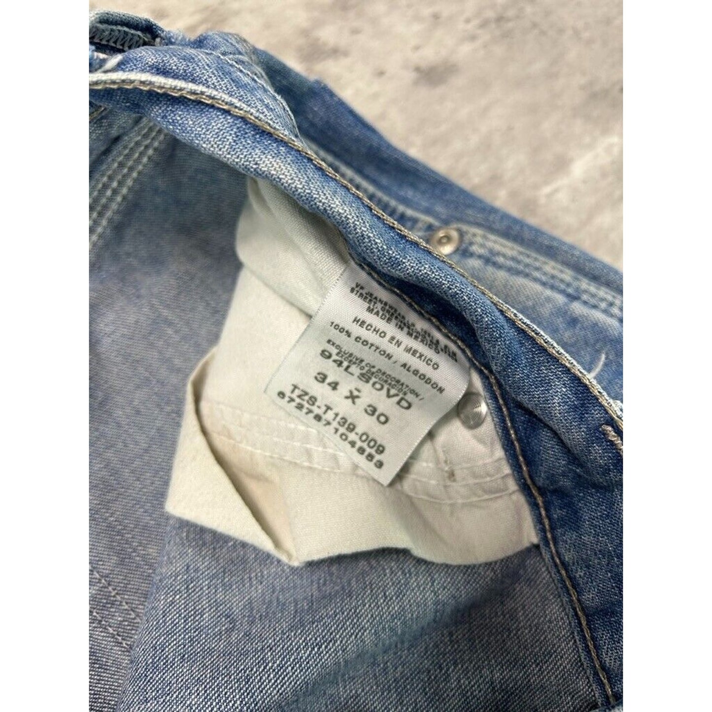 Vintage Wrangler Hero Medium Wash Denim Workwear Carpenter Pants Size 33
