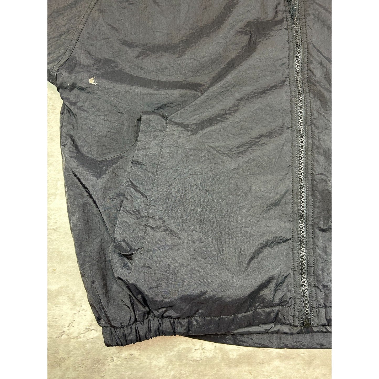 Vintage 2000s Nike Embroidered Logo Full Zip Nylon Jacket Size Large Black