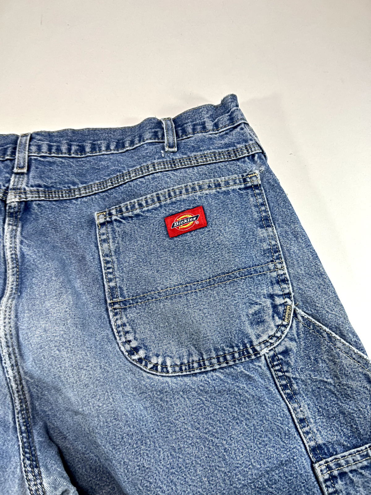Vintage Dickies Light Wash Denim Work Wear Carpenter Pants 38W Size Blue