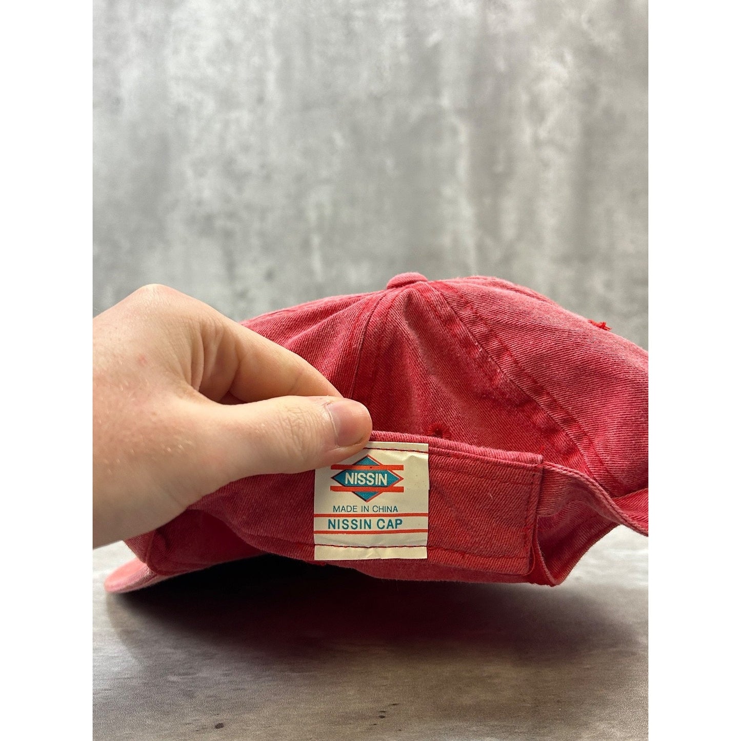 Vintage 90s Hot Rod Embroidered Spellout Strapback Hat OSFA Red