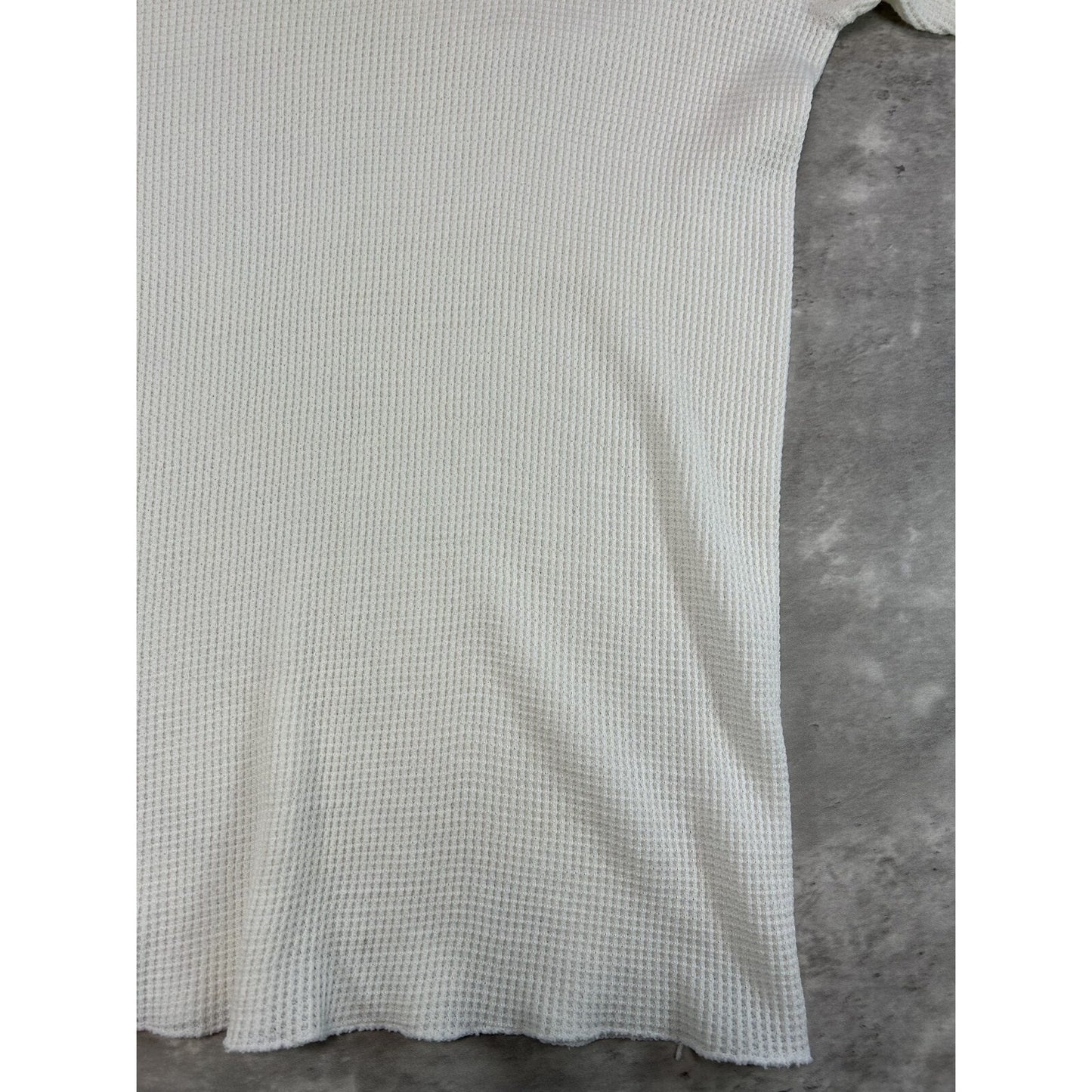 Vintage 70s Fruit Of The Loom Thermal Print Long Sleeve T-Shirt Size Medium