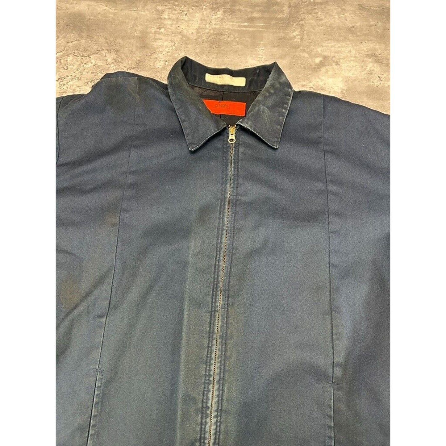 Cintas Quilted Lined Canvas Work Wear Full Zip Detroit Style Jacket Size XXL