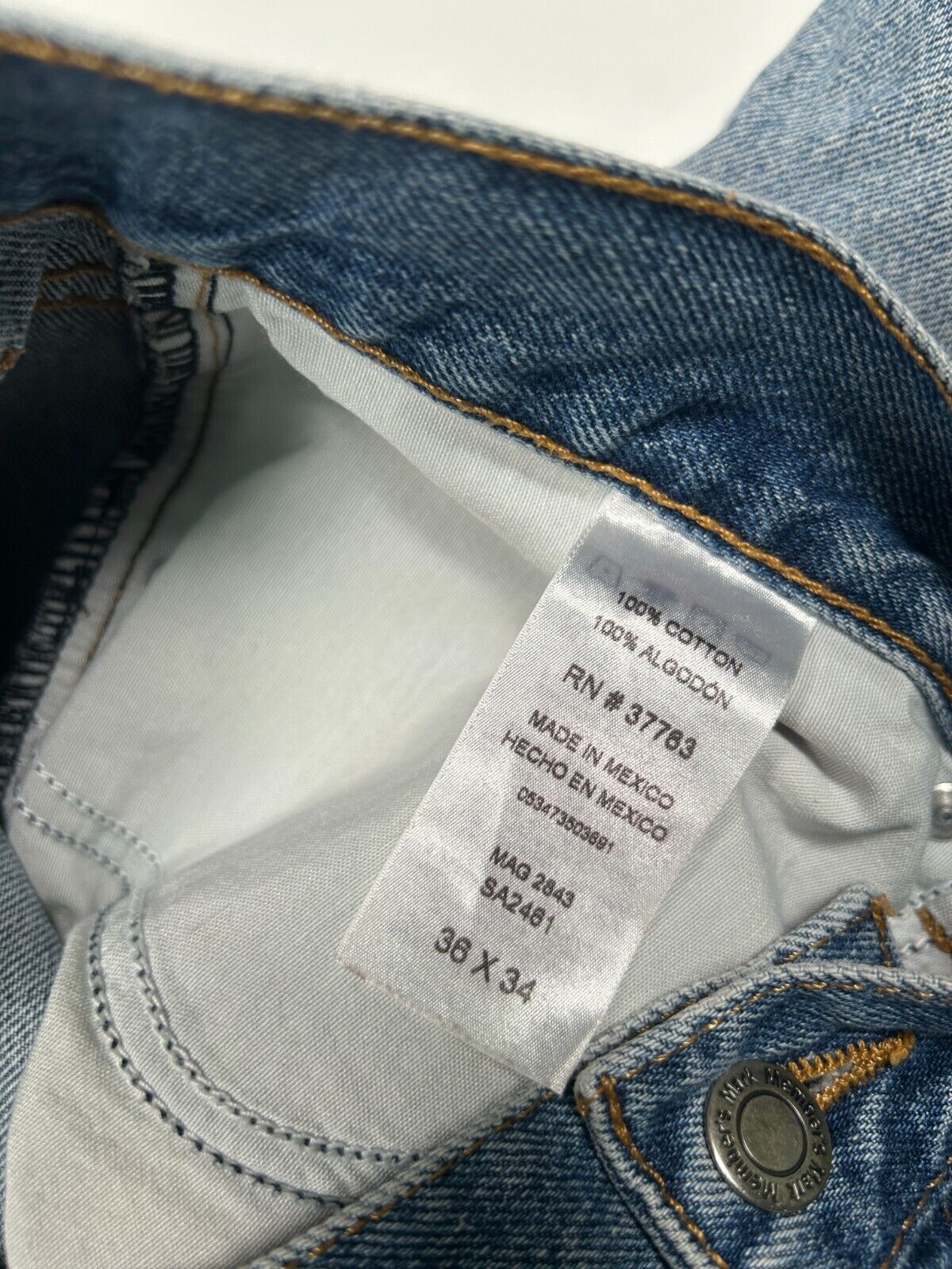 Vintage Members Mark Light Wash Denim Jorts Shorts Size 36W